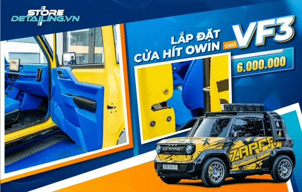 Lắp Đặt Cửa Hít Owin Cho VF3: Đóng Cửa Êm Ái Tinh Tế Chuẩn Xe Sang