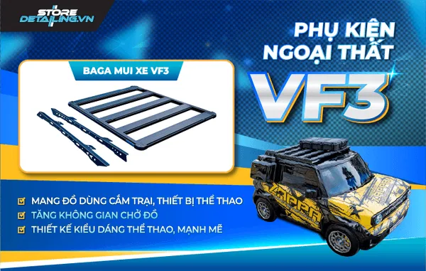 Lắp Baga Mui Cho VF3: Phong Cách SUV Off-road Cứng Cáp & Đa Dụng