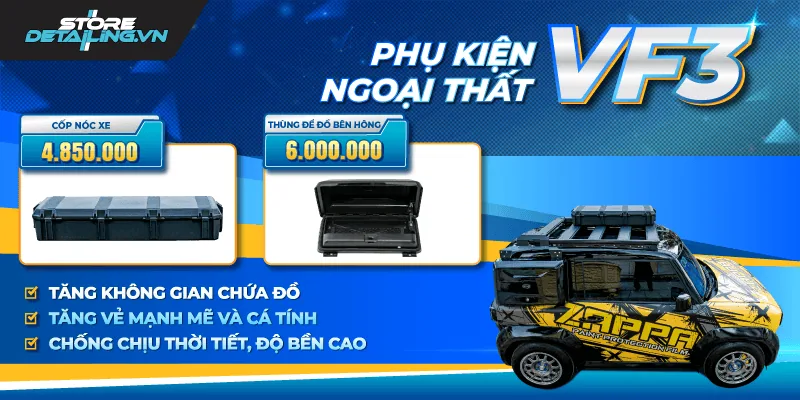 Thùng cốp nóc dung tích lớn cho chuyến du lịch 4 người