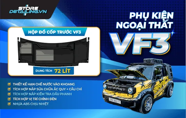 Hộp Đồ Cốp Trước (Frunk) Cho VF3: Tận Dụng Tối Đa Không Gian Khoang Máy
