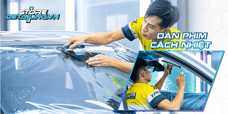 Gạt nước và ép phẳng màng phim