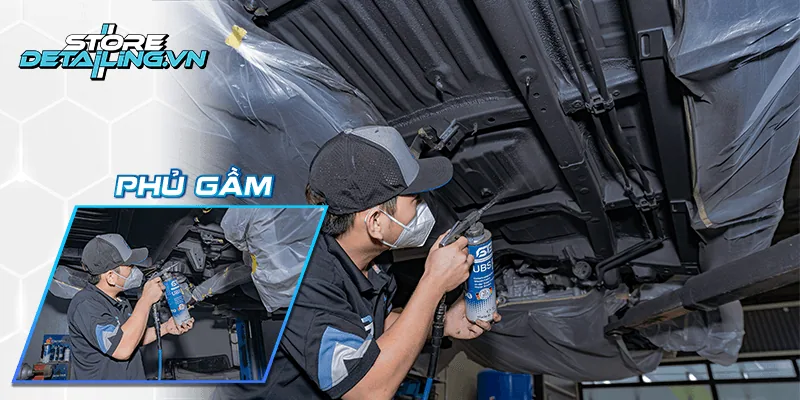 Xịt phủ gầm tạo màng bảo vệ đàn hồi bền vững